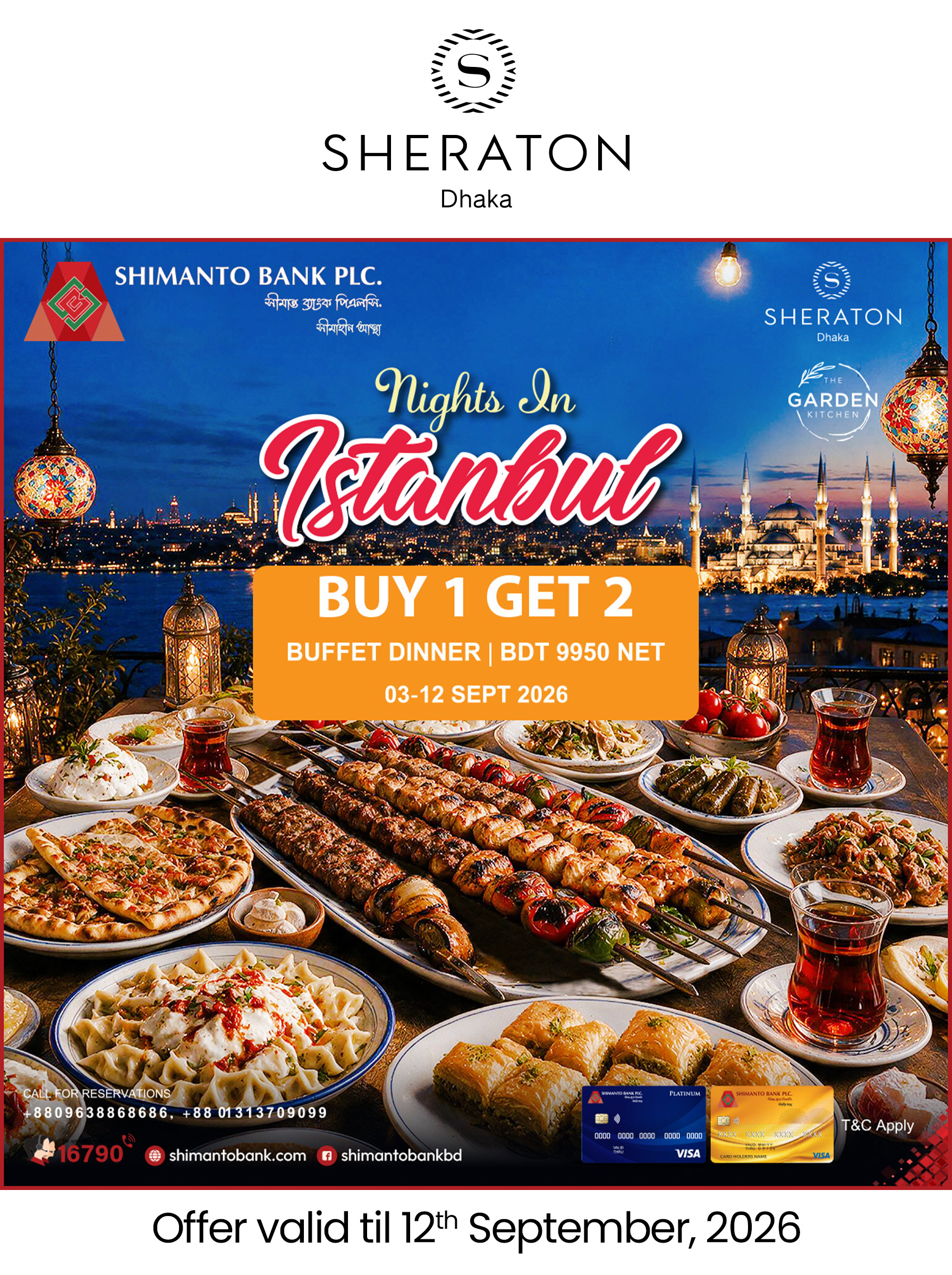 Buy 1 Get 2 Offer at Sheraton Hotel